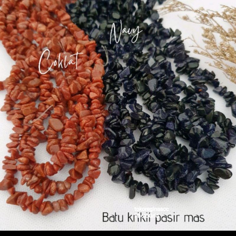 Batu Krikil Pasir Emas Coklat Dan Navy Bahan Batu