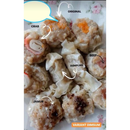 

Dimsum isi 10 Varian Original Dumpling Crab Jamur Beef