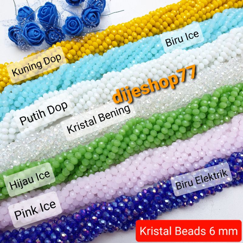 Kristal Beads Manik Crystal 0.6 cm ( Premium Color ) / Mote Kristal 6mm / Manik Kristal 6 mm / Krist