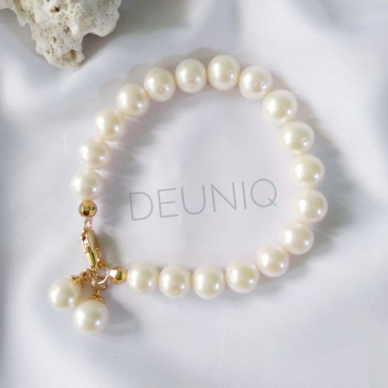 Gelang mutiara air tawar full untai super mulus