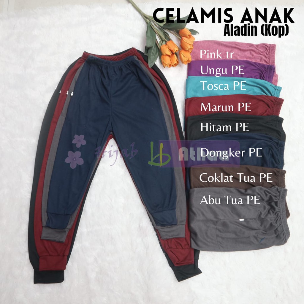 Celamis Aladin Anak 3 - 12 tahun S M L XL Celana Ban / Legging  KOP Panjang Anak