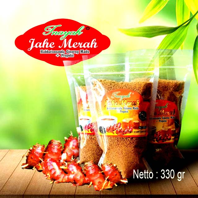 

Jahe merah inayah 330gr pouch stamina dan imunitas