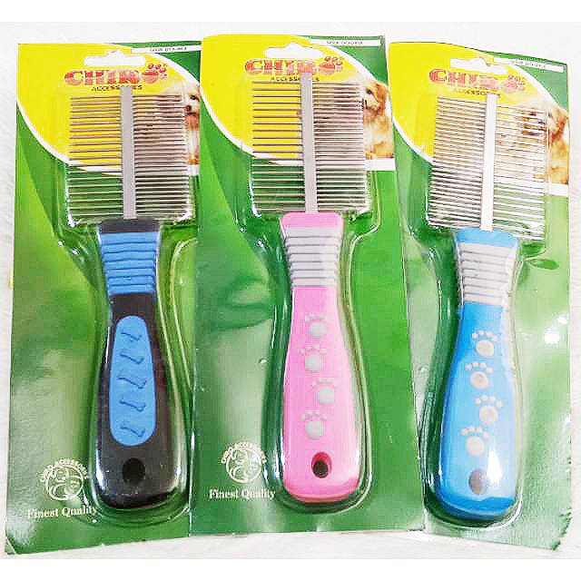 SISIR BESI DOUBLE dua sisi ANJING KUCING GROOMING