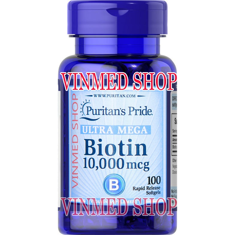 Biotin Puritans Pride 10.000mcg isi 100 softgel