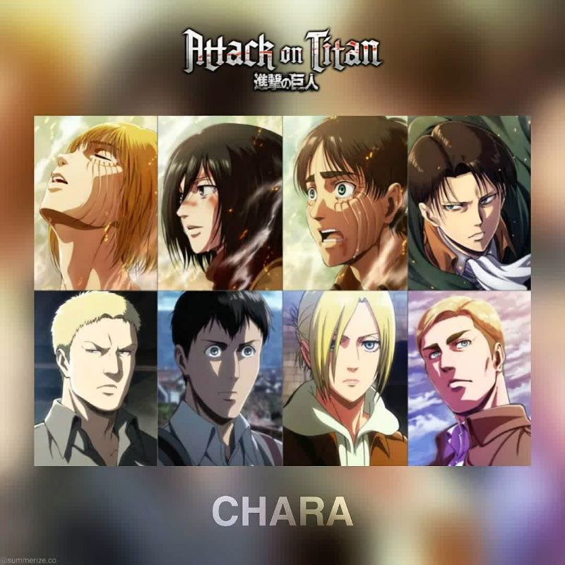 [8 PCS] CHARACTERS - Attack On Titan Poster / AOT Wall Decor / Anime Art Print