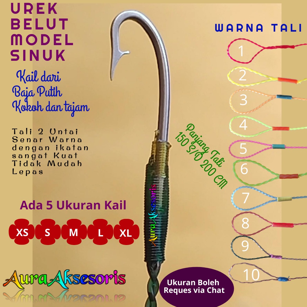 Pancing belut 2 Lapis Tali Kail Model SINUK Baja Putihpancing belut sawah urek belut urek belut sawa