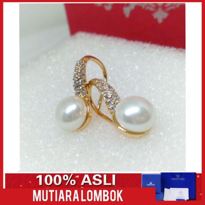 perhiasan anting mutiara air tawar mutiara lombok mutiara putih jewellery anting anting wanita