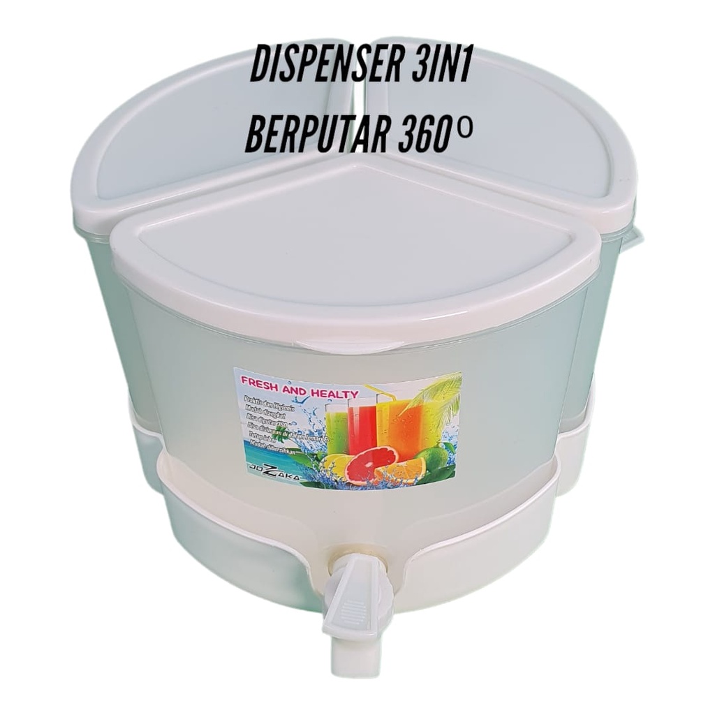 Jozaka -dispenser 3in1  water Dispenser  3in1 Putar 360° / Dispenser jus Kulkas 6 liter  / dispenser minuman segar