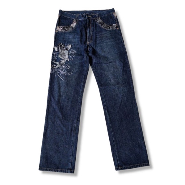 JEANS SUKAJAN KOI BORDIR