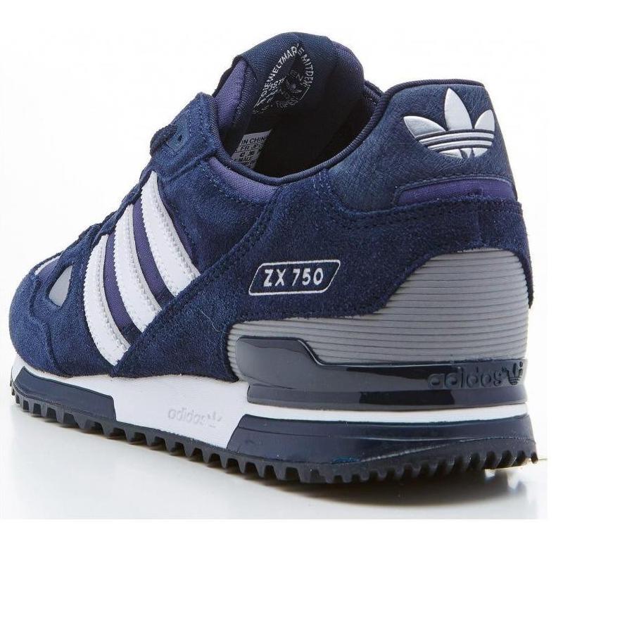Ready stock 0MI64 BIG SALE SEPATU ADIDAS ZX 750 SUEDE SNEAKERS MADE IN VIETNAM PROMO BESAR Navy 0MI