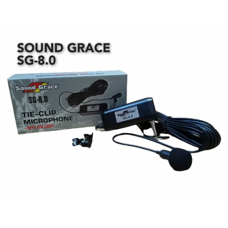 Mic jepit Kabel sound grace SG 8.8 ORIGINALMICROPHONE CLIP ON Mic Imam Masjid  PANJANG 10 METER Mura