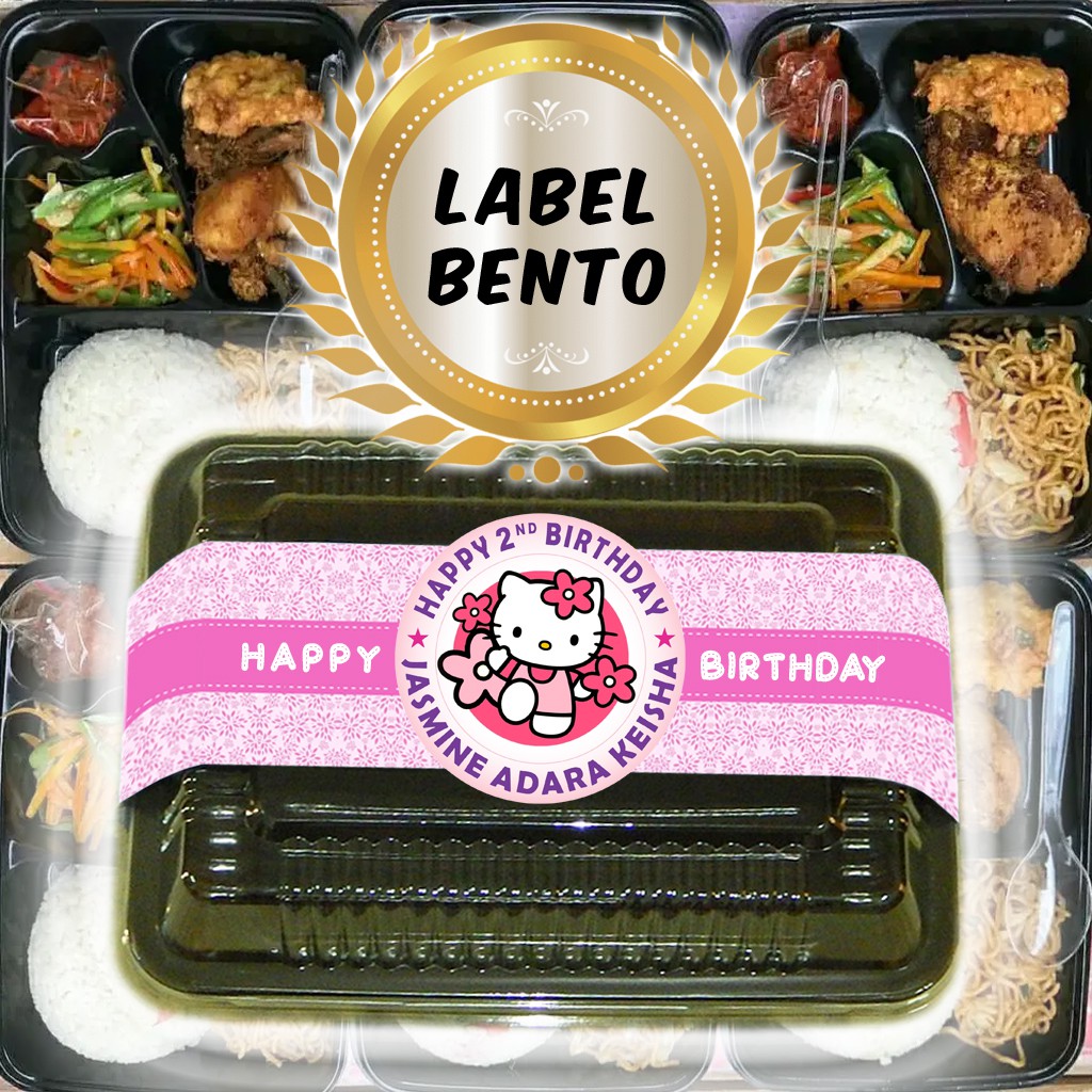 

HELLO KITTY - LABEL BENTO / LABEL AQIQAH / LABEL NASI BENTO ULTAH ULANG TAHUN
