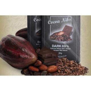 

80gr-CHOCOLATE MONGGO Khas Jogja -rasa COCOA NIBS