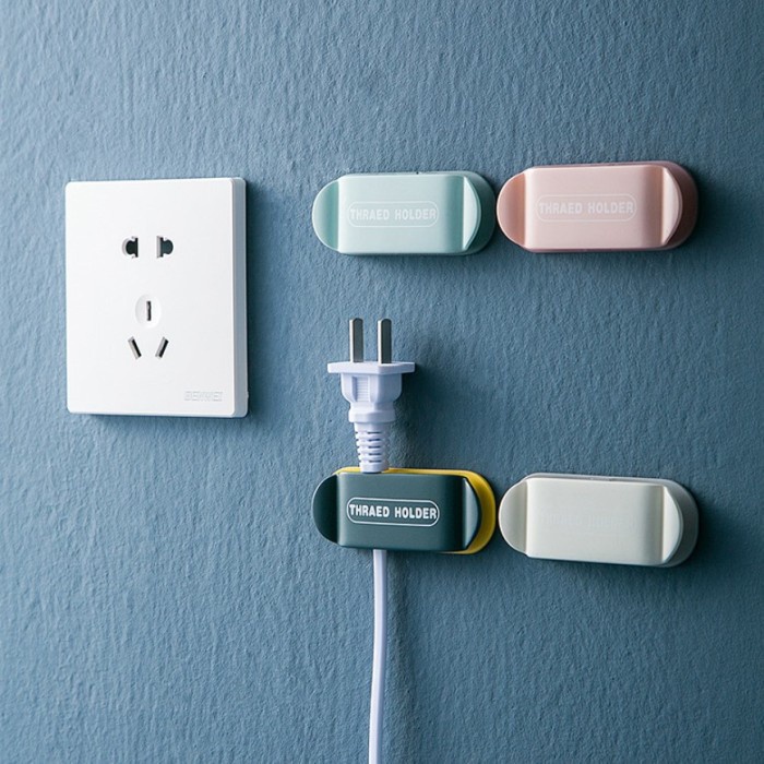 Cable Holder Clip Organizer Gantungan Colokan Listrik Klip Kabel HK2