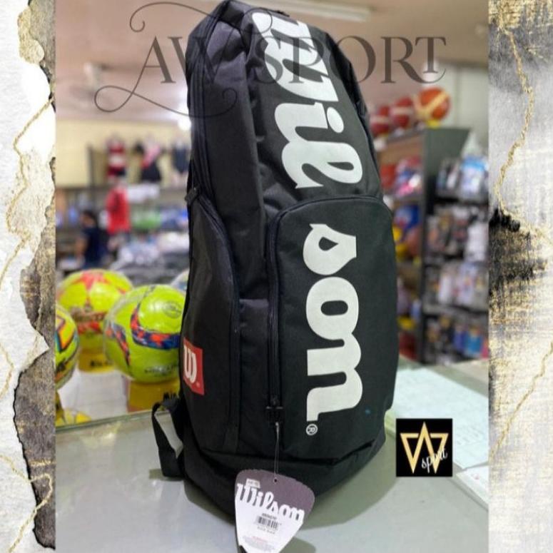 [KODE HFYKS] Tas Ransel Tenis Wilson Panjang / Tas Tenis / Backpack / Tas Tenis Wilson Hitam