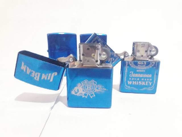 MURAH KOREK SUMBU MODEL ZIPPO BIRU MOTIF