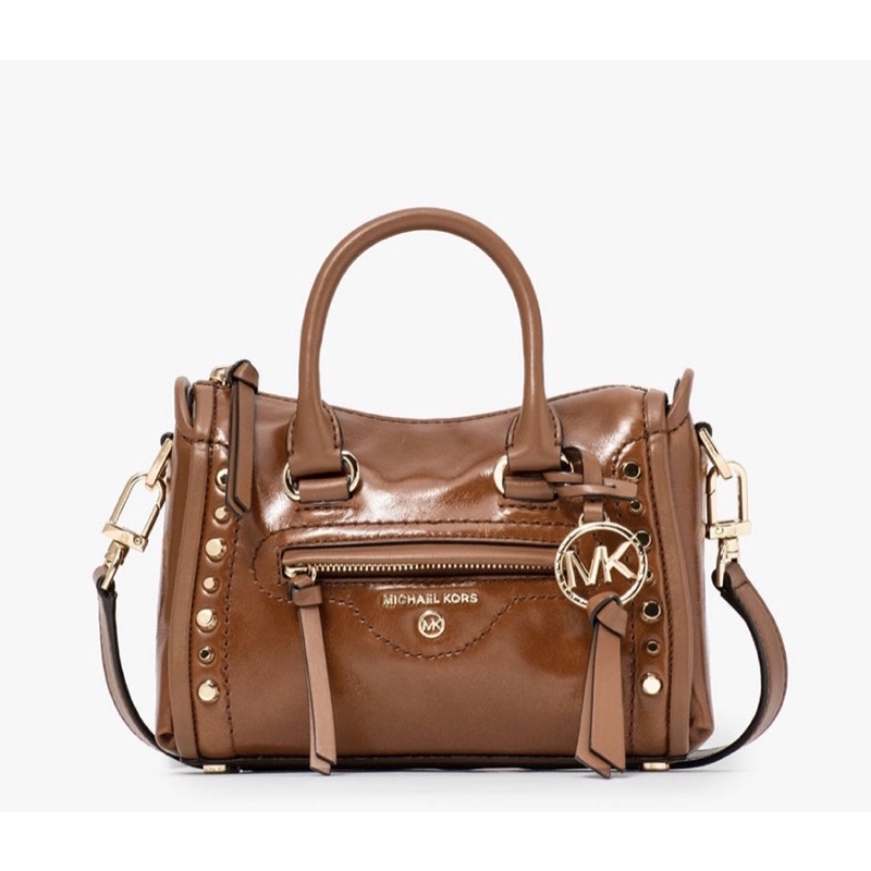 michael kors mk carine extra small xs luggage crinkled leather
