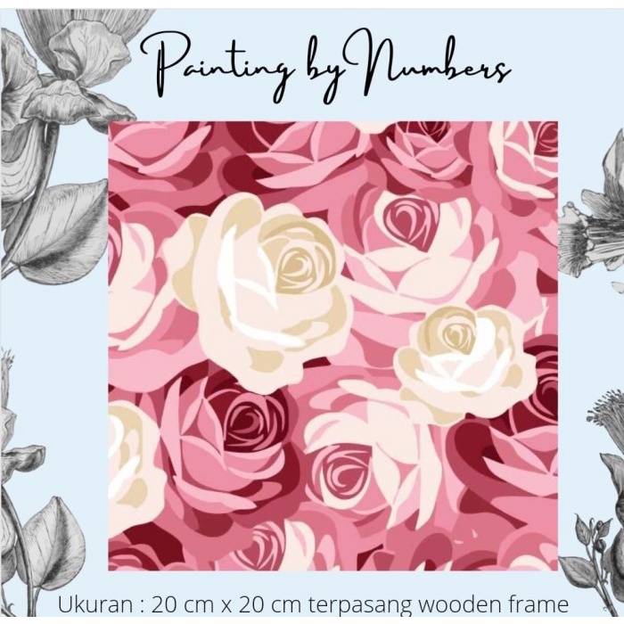 

Produk Terbaru Diy Painting By Number 20X20Cm Kerajinan Tangan - Full Of Rose