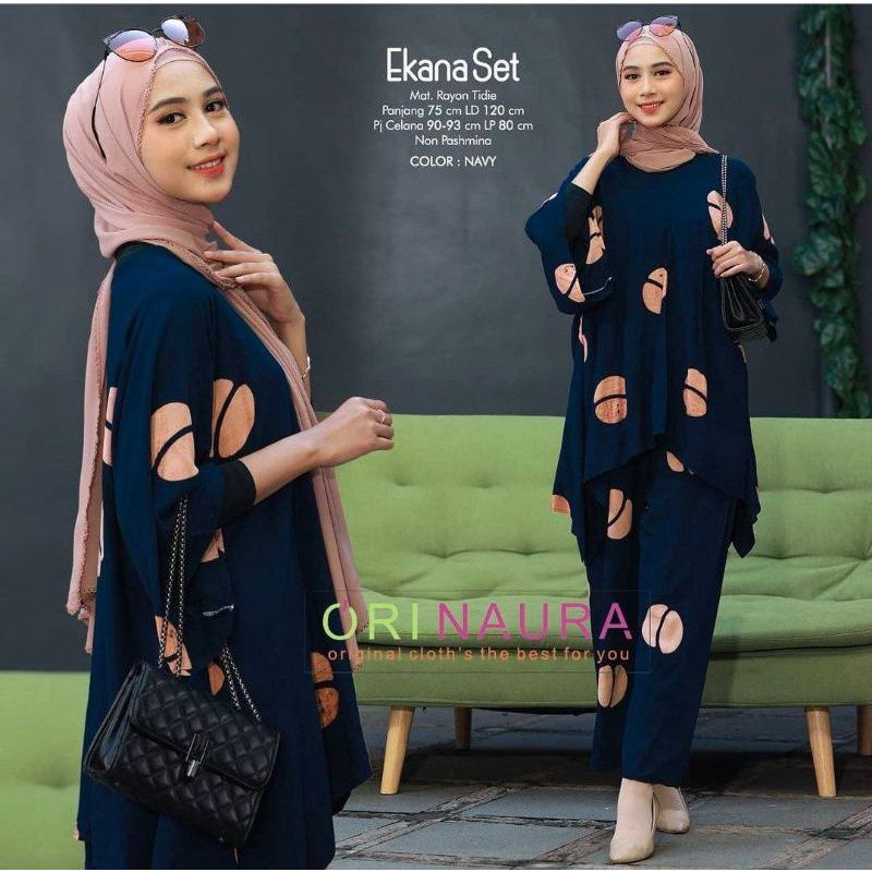 ONE SET 2 in 1 EKANA (ATASAN  + CELANA ) / PIYAMA RAYON / PJAMAS TIE DYE / SETELAN WANITA KEKINIAN