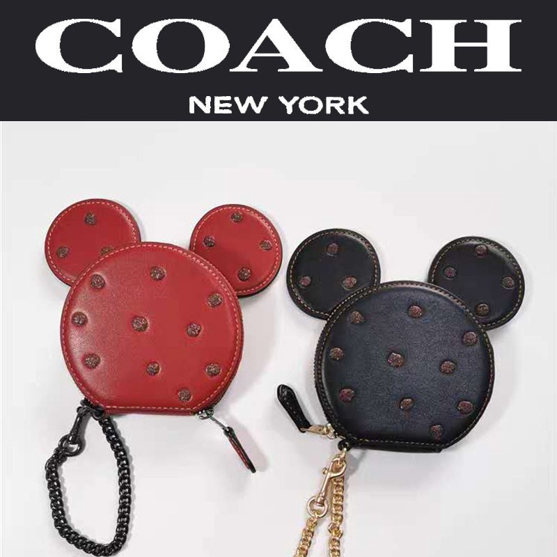 Dompet Koin Desain Coach  2021 Disney Mickey Dengan Rantai 