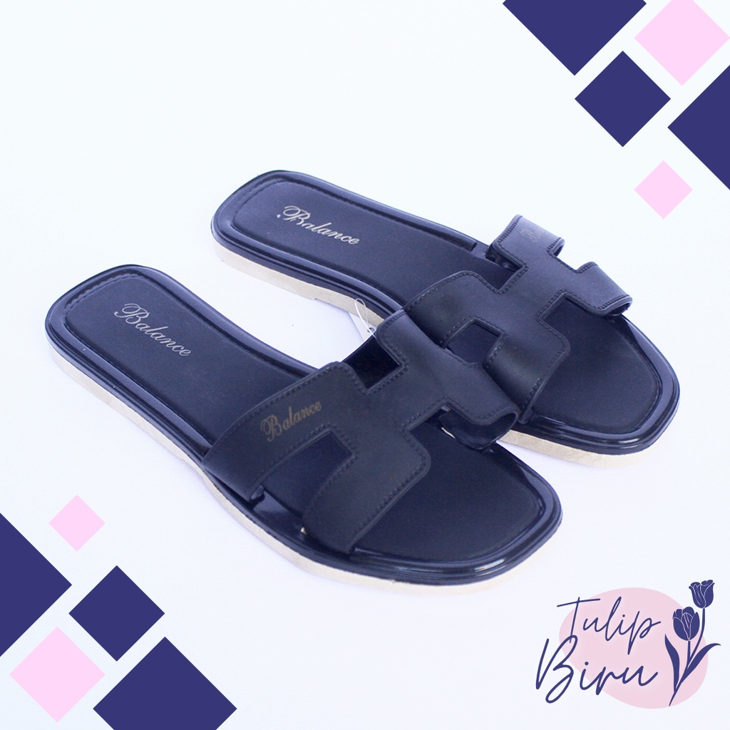Sandal Selop Wanita Hitam model H Balance 1838