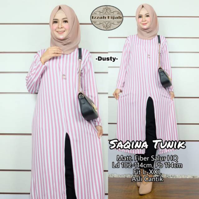Saqina tunik/tunik dewasa/tunik lurik/kemeja lurik/tunik jumbo/tunik gatis