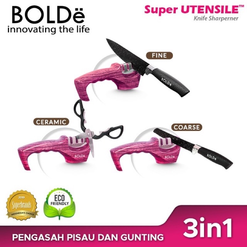 BOLDe Super Utensil Knife Sharpener 3IN1 100% ORI