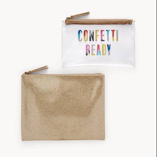 Wallet / Dompet / Fossil travel double pouch original champagne