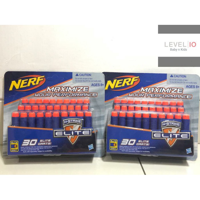 Mainan Anak Paket Kombo 2 Peluru Nerf N-Strike Elite 30 Dart Refill