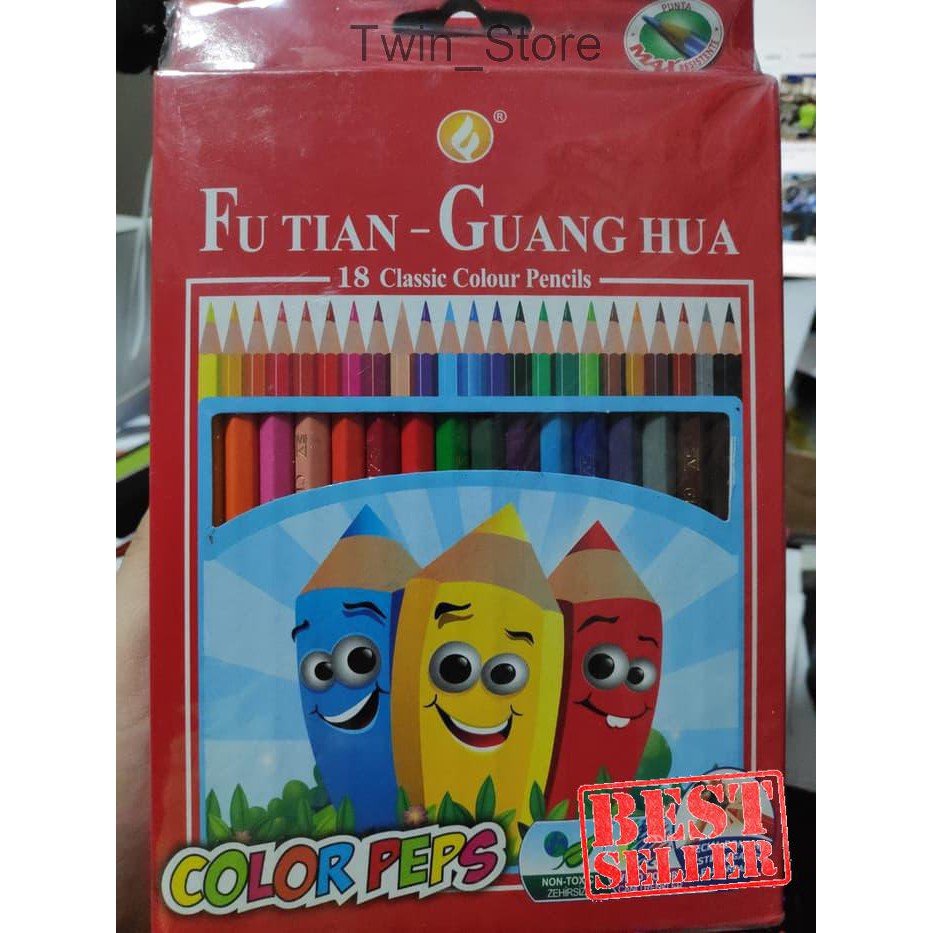 

Pensil Warna 18 Classic Color Peps Pencils Futian 3393 x Faber-Castell