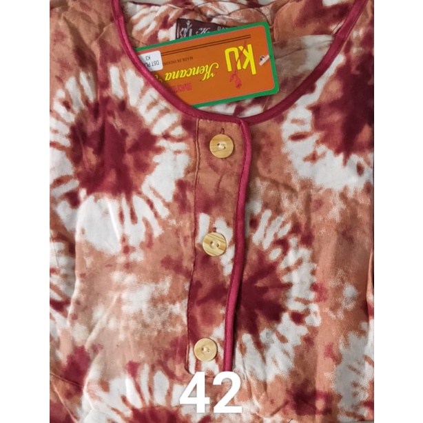 Daster Kencana Ungu Plisir K3 label coklat-A