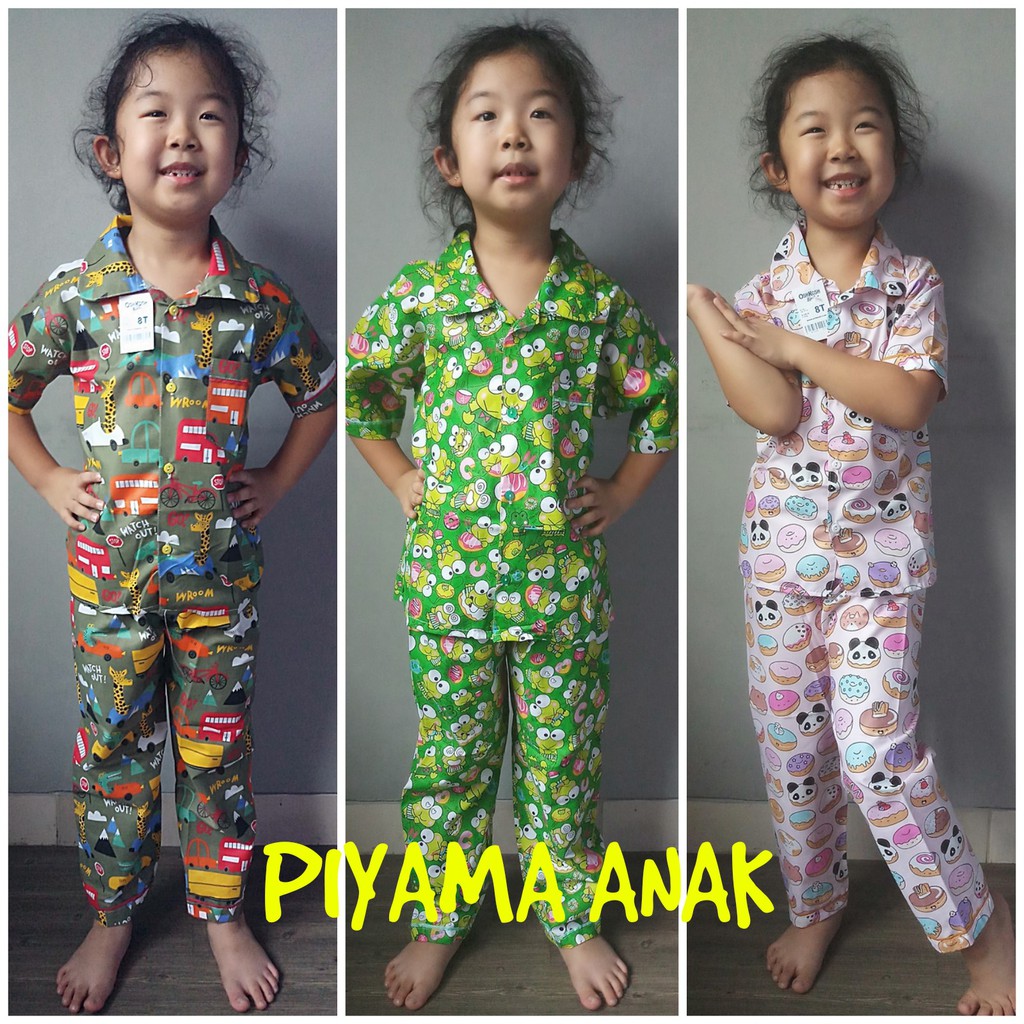 Piyama/Baju Tidur Anak Size M Usia 1-2 Tahun (Katun Catra)