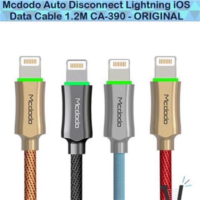 Kabel McDodo Auto Disconnect Cable Microusb/TypeC/Lightning ios Data Cable 1M - ORIGINAL