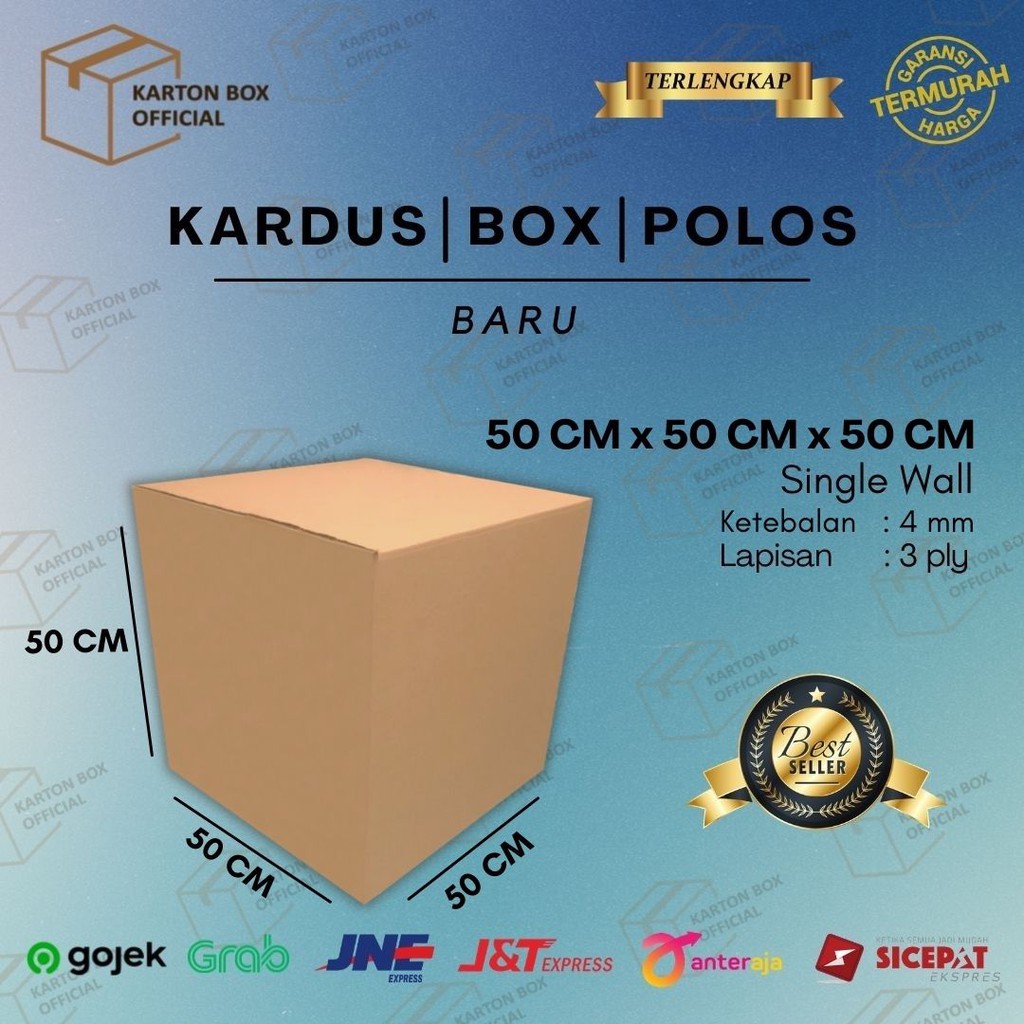 

Kardus Karton Box Besar 50x50x50 CM Kotak Dus Pindahan Tebal Polos