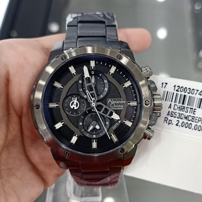 JAM TANGAN PRIA ALEXANDRE CHRISTIE AC 6530 AC6530 BLACK ORIGINAL MURAH