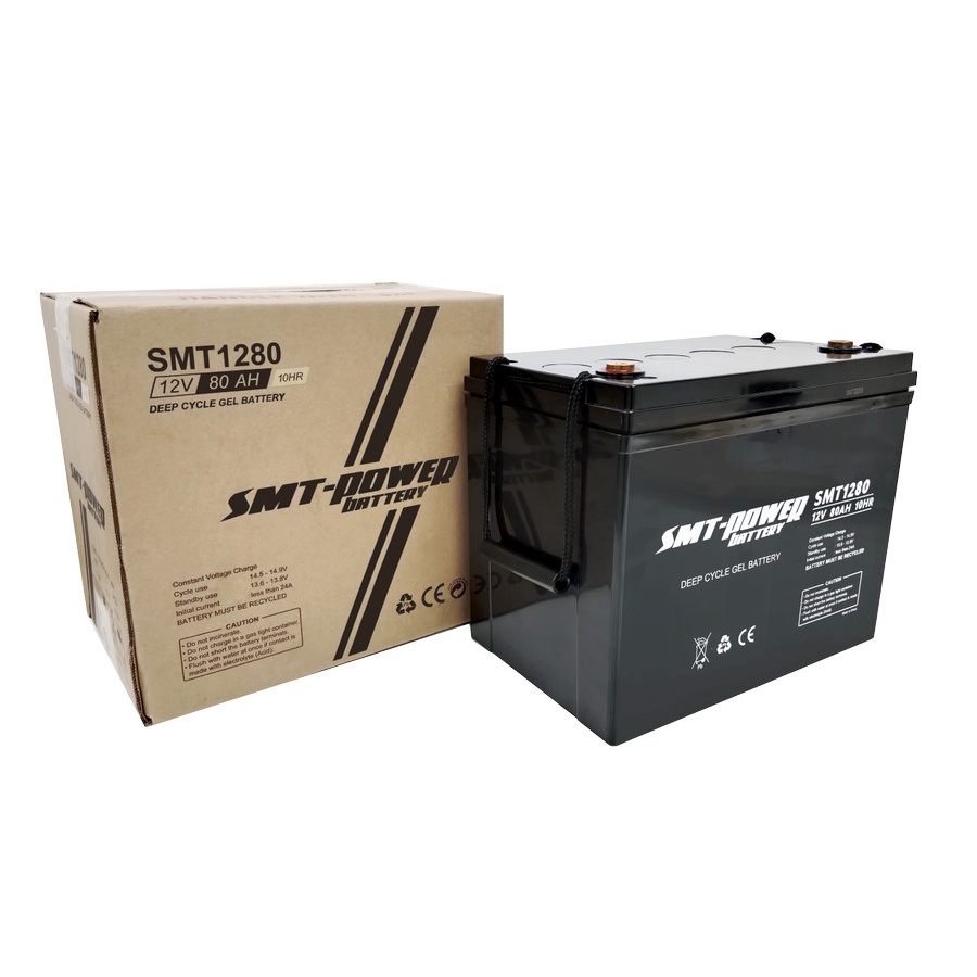 BATERAI KERING SMT POWER 12V 80AH DEEP CYCLE GEL AKI KERING