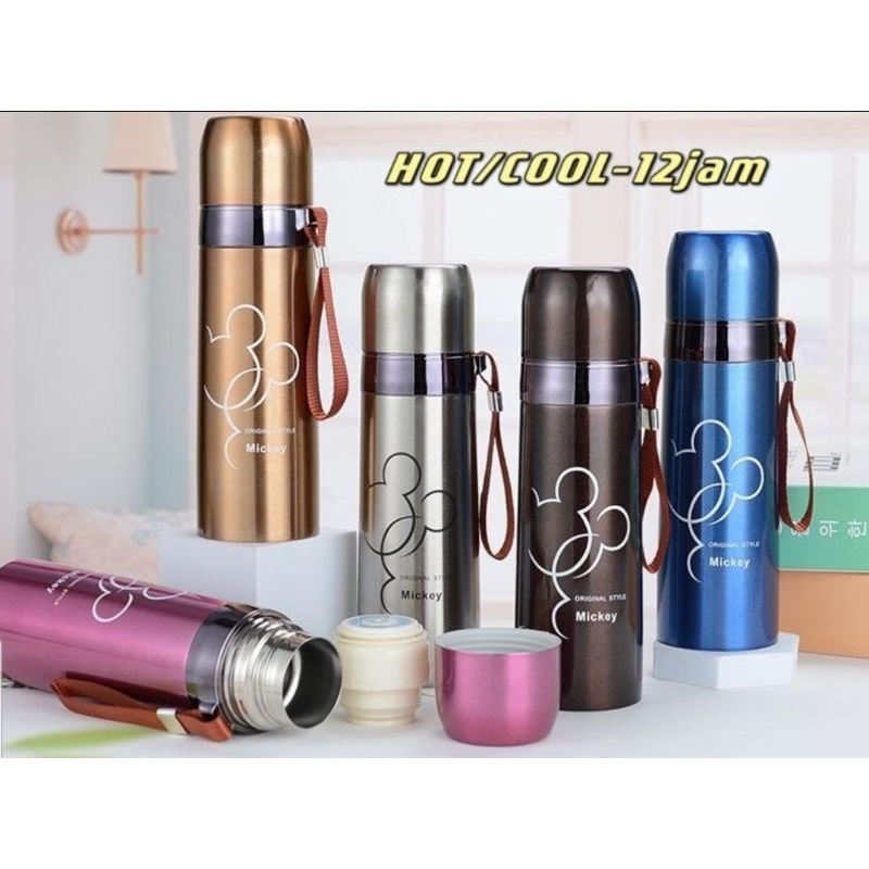 

Termos vacuum mickey metalik glitter 500ml