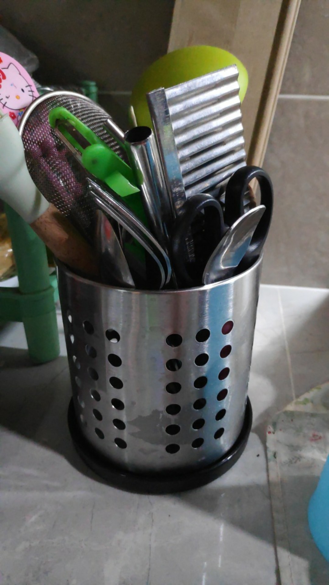 Tempat Sendok Tempat Peralatan Dapur Stainless Steel Makan Masak Serbaguna