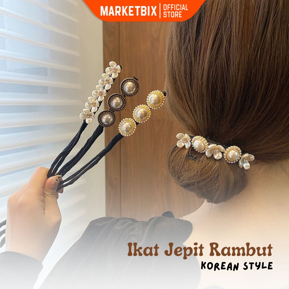 MARKETBIX Ikat Jepitan Rambut Sanggul Hair Bun Tie Kawat Jepit RambuT Korea Fashion Klip Aksesoris Cewek Fashion Korea