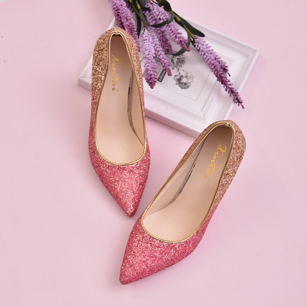 SL765 Gold/Rosegold/Silver-8cm-heels import blink''-hak tinggi glitter-heels pesta-heels wedding-6
