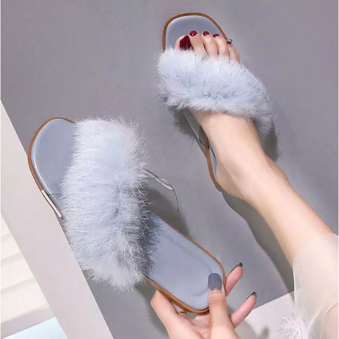  Sandals  Wanita murah Bulu  sintesis bentuk silang  sandals  