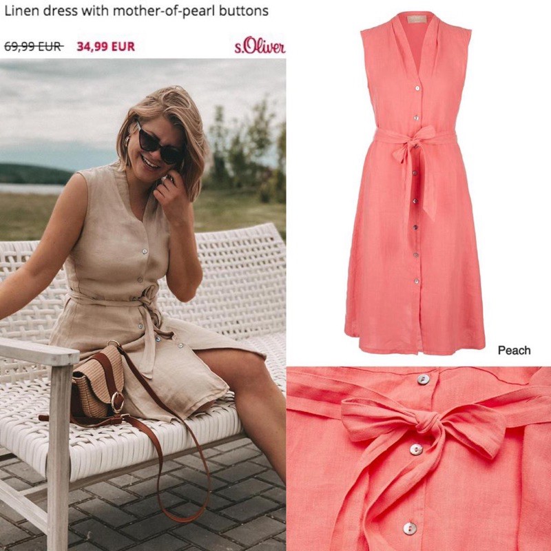 S.Oliver Linen button dress