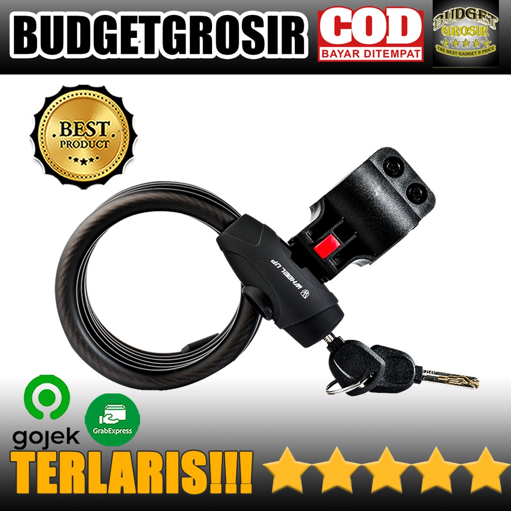 Gembok Sepeda Kabel 1.2m - TaffGUARD