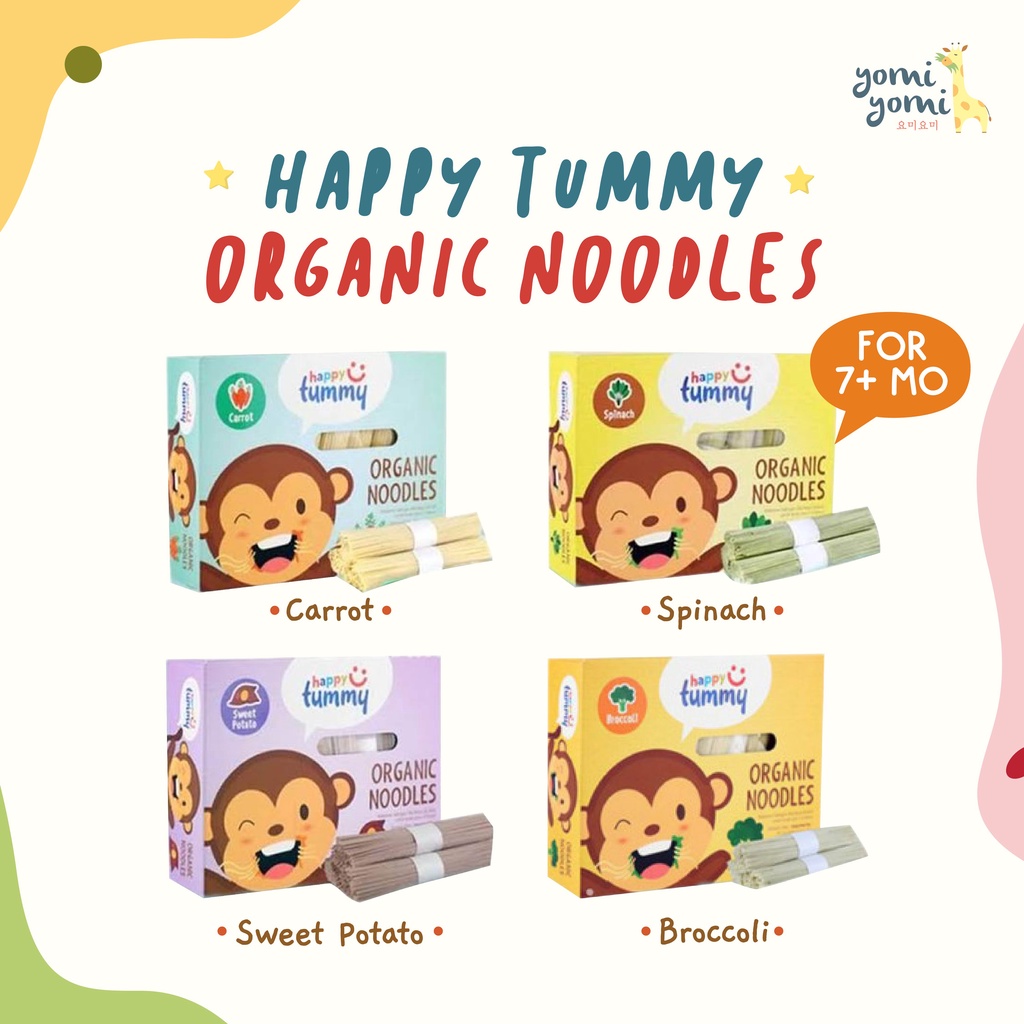 Happy Tummy Organic Noodle/Mpasi Noodle/Mie Mpasi/Organic Noodle/Organik Noodle