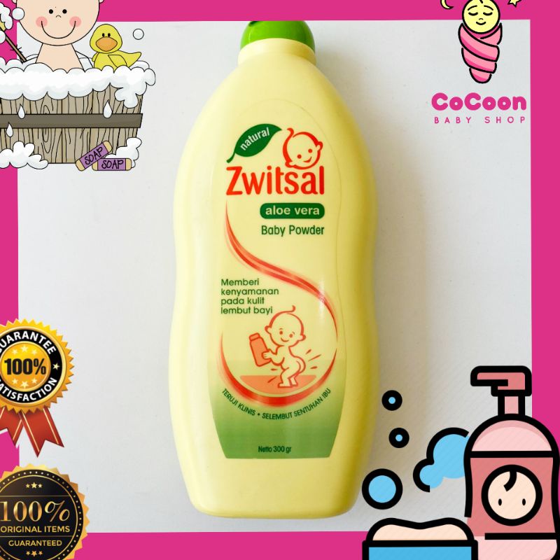 Zwitsal Aloe Vera Baby Powder 300gr 300 gr / Bedak Biang Keringat Bayi