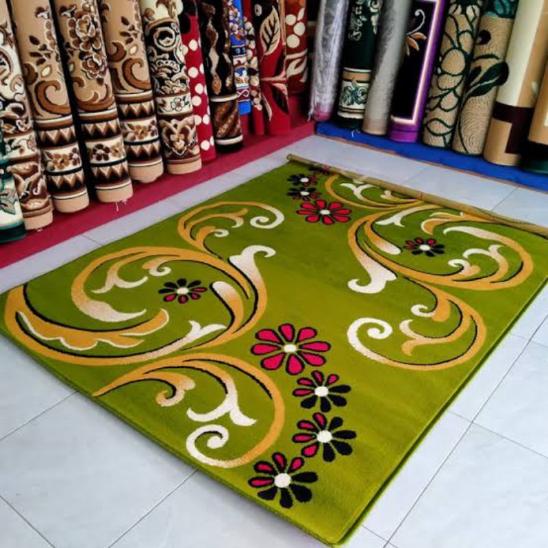 karpet permadani moderno 115 x 155 tebal halus lembut lantai rumah kamar modereno maroc Marok moment