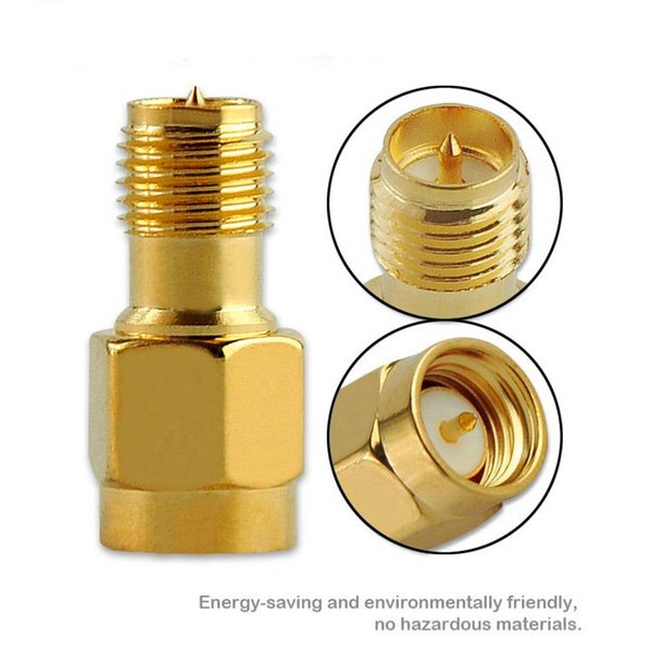 RP SMA Female Jack to SMA Male Plug Straight RF Coax Adapter Connector