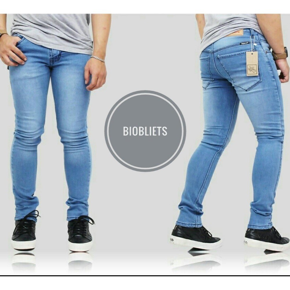 JEANS WR  BASIC JEANS MODEL REGULER / STANDAR BIRU MUDA / BIOBLITZ PREMIUM BANDUNG