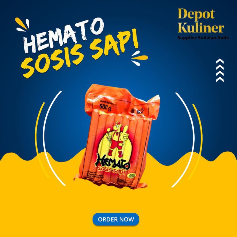 Hemato Sosis Sapi 500GR / 15Pcs Beef Sausage