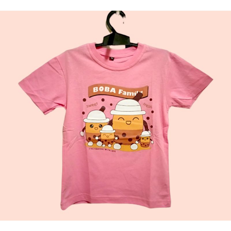 BAJU ANAK CEWE MOTIF BOBA WARNA PINK